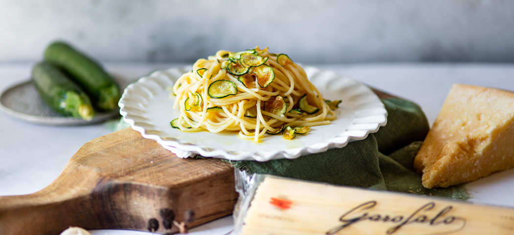 Spaghetti alla Nerano- Courtesy of Pasta Garofalo. Click on image for full recipe